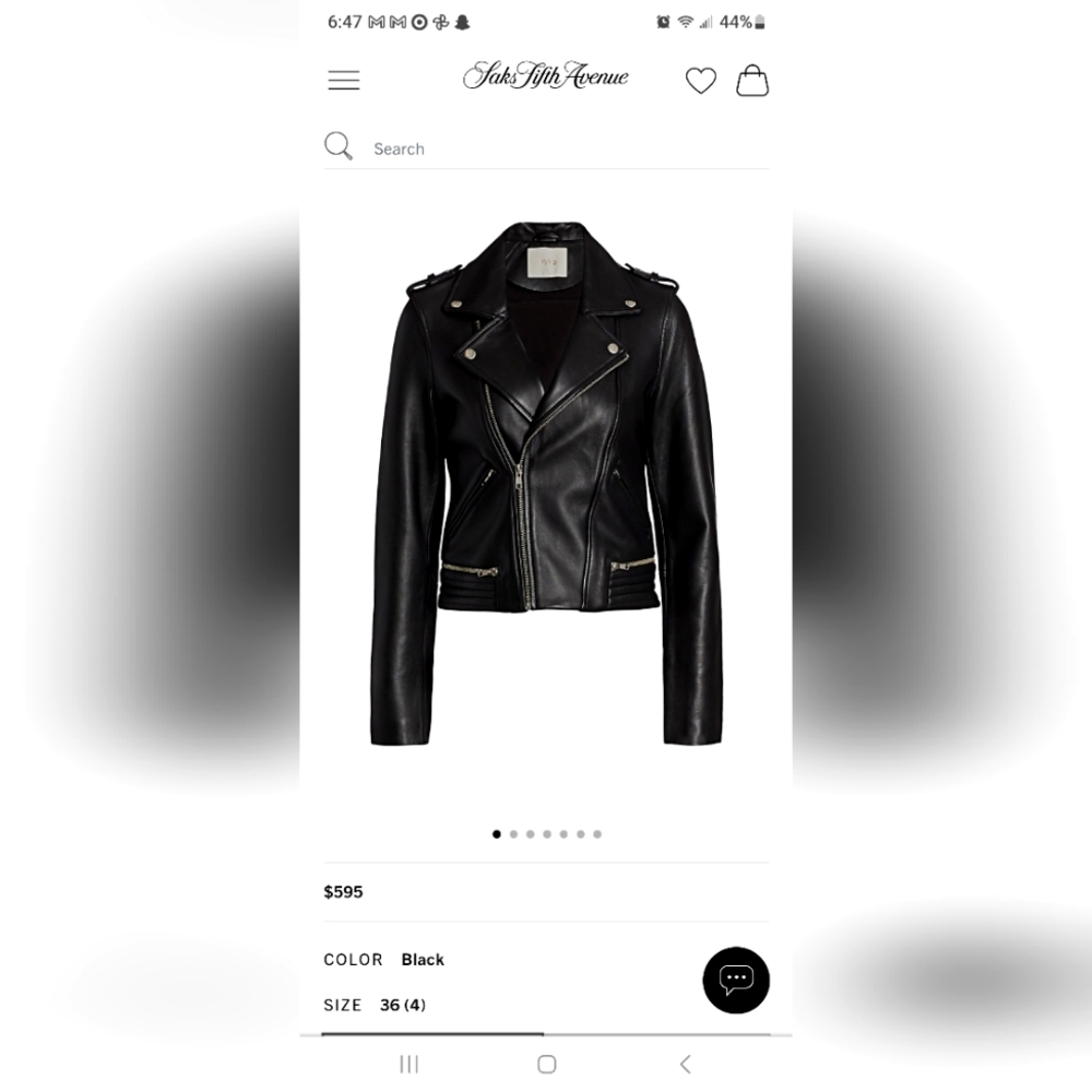 Black leather jacket